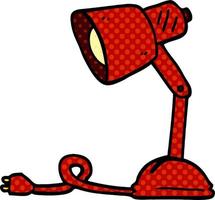 cartoon doodle desk lamp vector