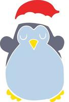 cute christmas penguin vector