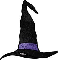 cartoon doodle witch hat vector