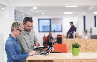 startup business team on meeting at modern office photo