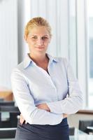 young business woman on meeting photo