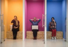 group of business people in creative working  space photo