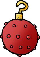 cartoon doodle red bauble vector