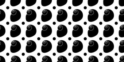 Vector seamless pattern. Line art sketch seashells. Isolated background. Decoration symbol of health calcium. Summer, sand and beach design. Repetitive ornament.