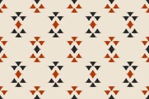 Fabric ikat pattern art. Geometric ethnic seamless pattern traditional. American, Mexican style. vector