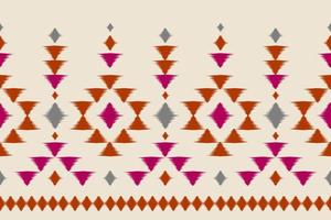 Abstract ethnic ikat art. Seamless pattern in tribal. Aztec geometric ornament print. vector