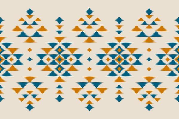Abstract ethnic ikat art. Seamless pattern in tribal. Aztec geometric ornament print.