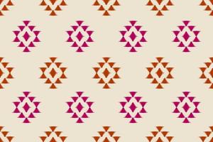 patrón étnico ikat sin costuras en tribal. estampado de adornos geométricos aztecas. vector