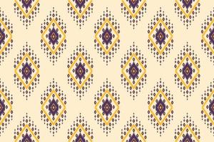 Fabric Indian style. Geometric ethnic ikat seamless pattern traditional. vector