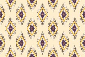 Fabric Indian style. Geometric ethnic ikat seamless pattern traditional. vector