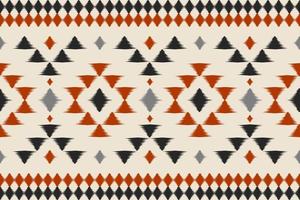 Carpet ethnic ikat art. Seamless pattern in tribal. Aztec geometric ornament print. vector