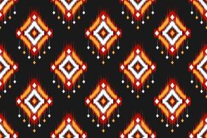 Beautiful ethnic ikat background. Seamless pattern in tribal. American Mexican style. vector