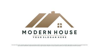 House logo design template for business icon with creative modern concept vector