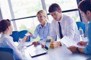 business people in a meeting at office photo