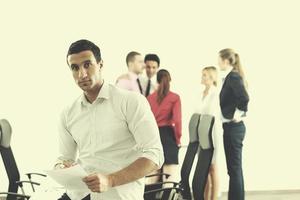 young business man at meeting photo