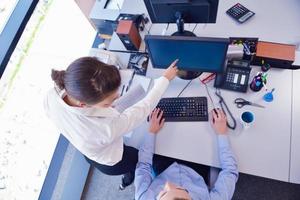 business people in a meeting at office photo