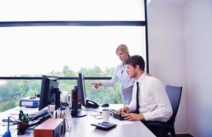 business people in a meeting at office photo