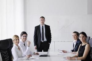 business people in a meeting at office photo