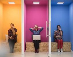 group of business people in creative working  space photo