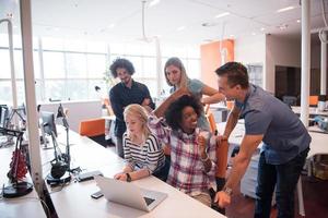 Multiethnic startup business team photo