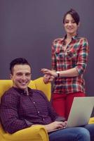 portrait of business people group in modern office interior photo