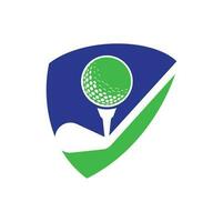 plantilla de vector de diseño de logotipo de palo de golf. diseños de logotipos de golf. plantilla de diseño de logotipo de silueta de deporte de golf