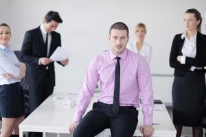 young business man at meeting photo