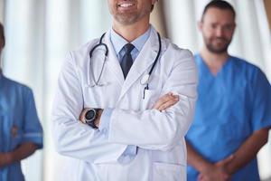 group of medical staff at hospital photo