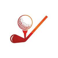 plantilla de vector de diseño de logotipo de palo de golf. diseños de logotipos de golf. plantilla de diseño de logotipo de silueta de deporte de golf