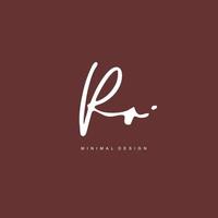 R A RA Initial handwriting or handwritten logo for identity. Logo with signature and hand drawn style. vector