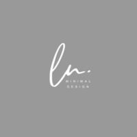 L N LN Initial handwriting or handwritten logo for identity. Logo with signature and hand drawn style. vector