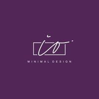 IO Initial handwriting or handwritten logo for identity. Logo with signature and hand drawn style. vector