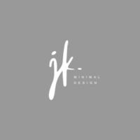 J K JK Initial handwriting or handwritten logo for identity. Logo with signature and hand drawn style. vector