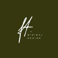 F T FT Initial handwriting or handwritten logo for identity. Logo with signature and hand drawn style. vector