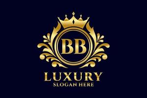Initial BB Letter Royal Luxury Logo template in vector art for luxurious branding projects and other vector illustration.