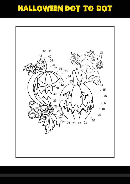 Halloween Dot To Dot Vector Art, Icons, and Graphics for Free Download