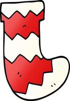 cartoon doodle christmas stocking vector