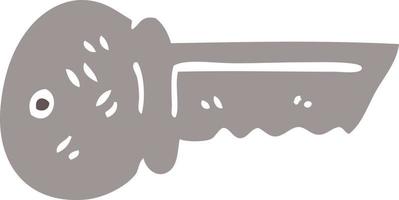 cartoon doodle metal key vector