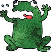 cartoon doodle burping toad vector