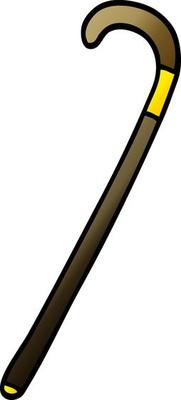 cartoon doodle walking stick
