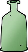 cartoon doodle green bottle vector