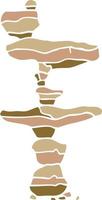 cartoon doodle of stacked stones vector