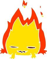 cartoon doodle fire demon vector
