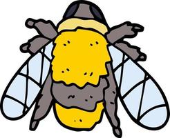 caricatura, garabato, garabateado, abeja vector