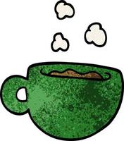 cartoon doodle cup of tea vector
