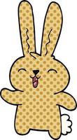 cartoon doodle jolly rabbit vector