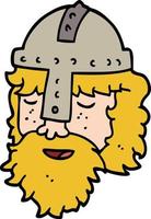 cartoon viking face vector