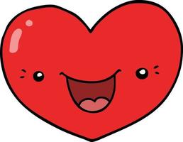 cartoon love heart character vector