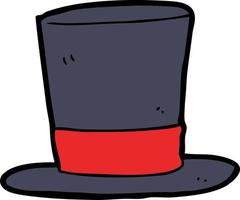 cartoon top hat vector