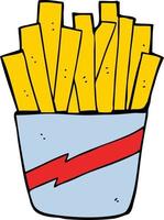 cartoon box of fries vector